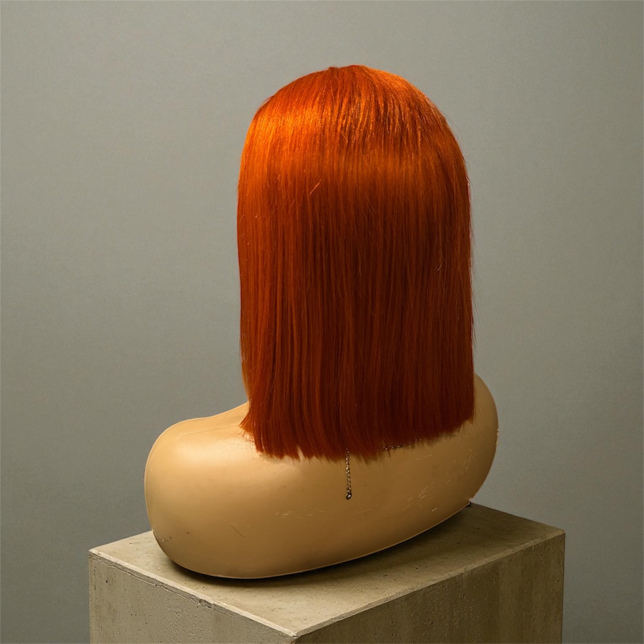 STRAIGHT BOB ORANGE FULL FRONTAL 13X4
