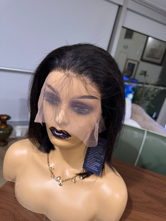 STRAIGHT BLACK BOB FULL FRONTAL