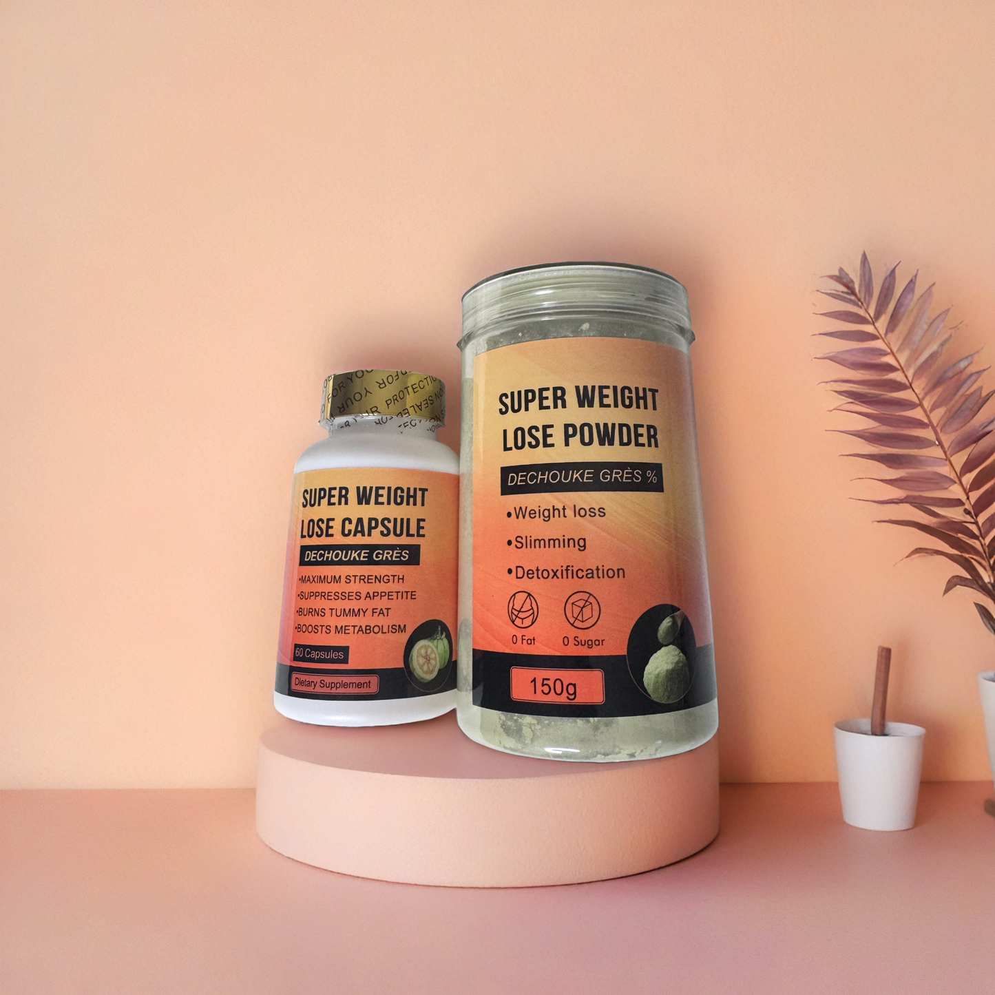 SUPERT WEIGHT LOSE.    SET OF TWO ,POWDER & CAPSULE