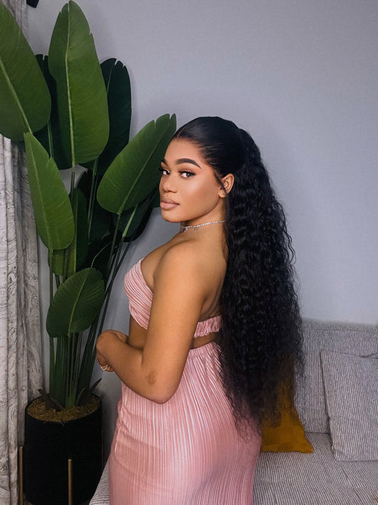 DAYANNAH CURLY WAVE FULL FRONTAL 100% HUMAIN